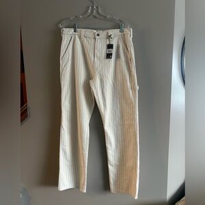 Dickies Men's Cream Striped Pants